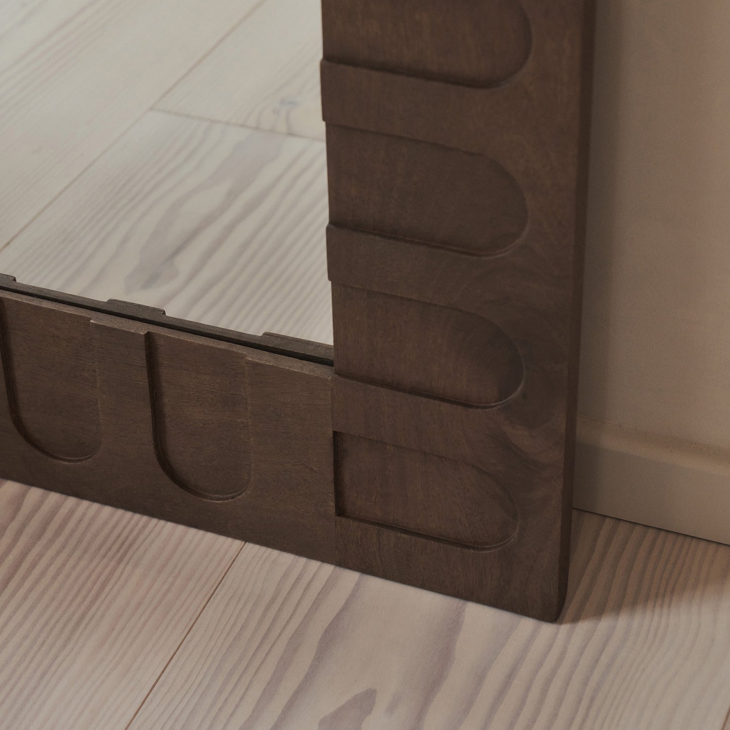 Valor - Miroir Arqué Premium Extra Large Bois Chaud 190cm x 110cm