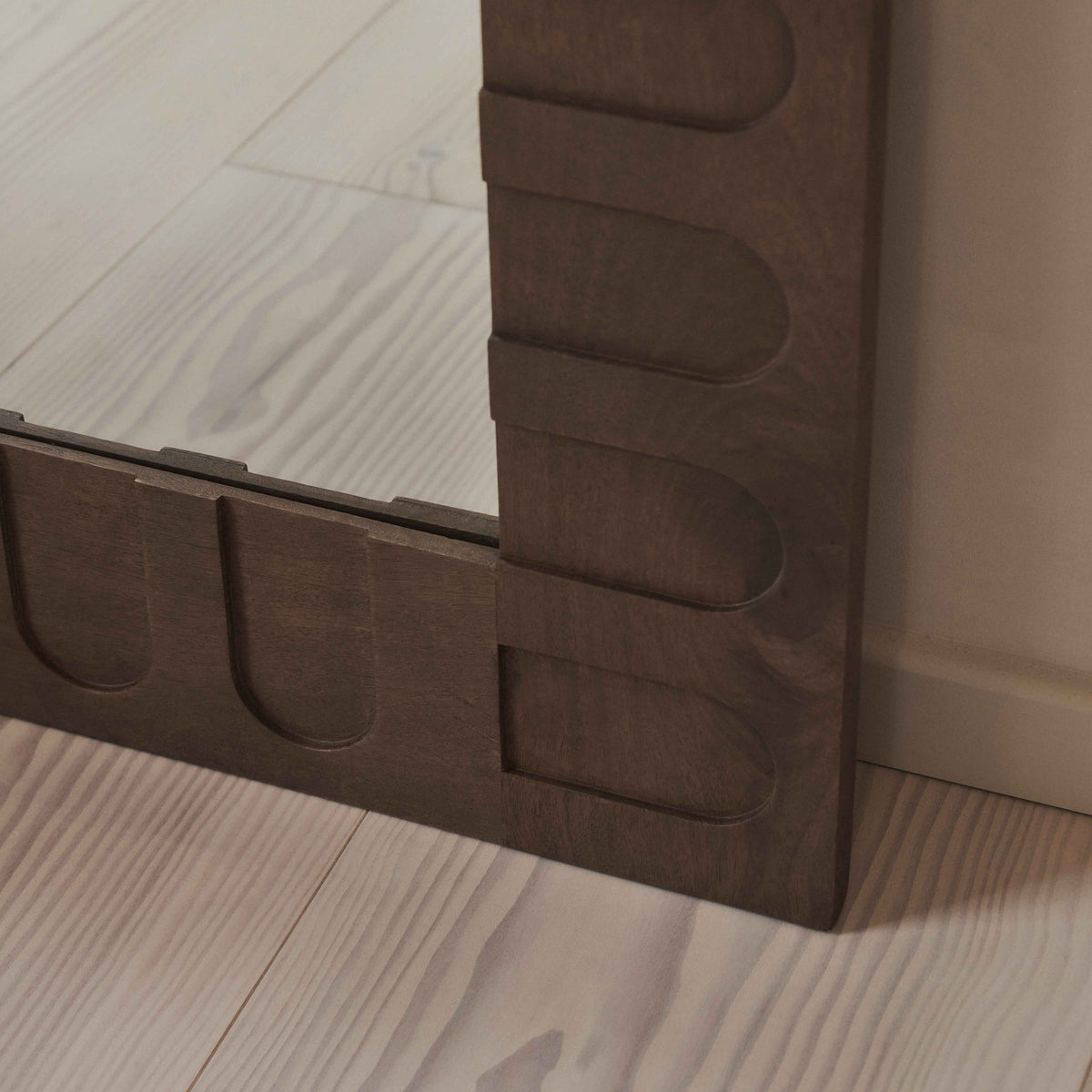 Valor - Miroir Arqué Premium Extra Large Bois Chaud 190cm x 110cm