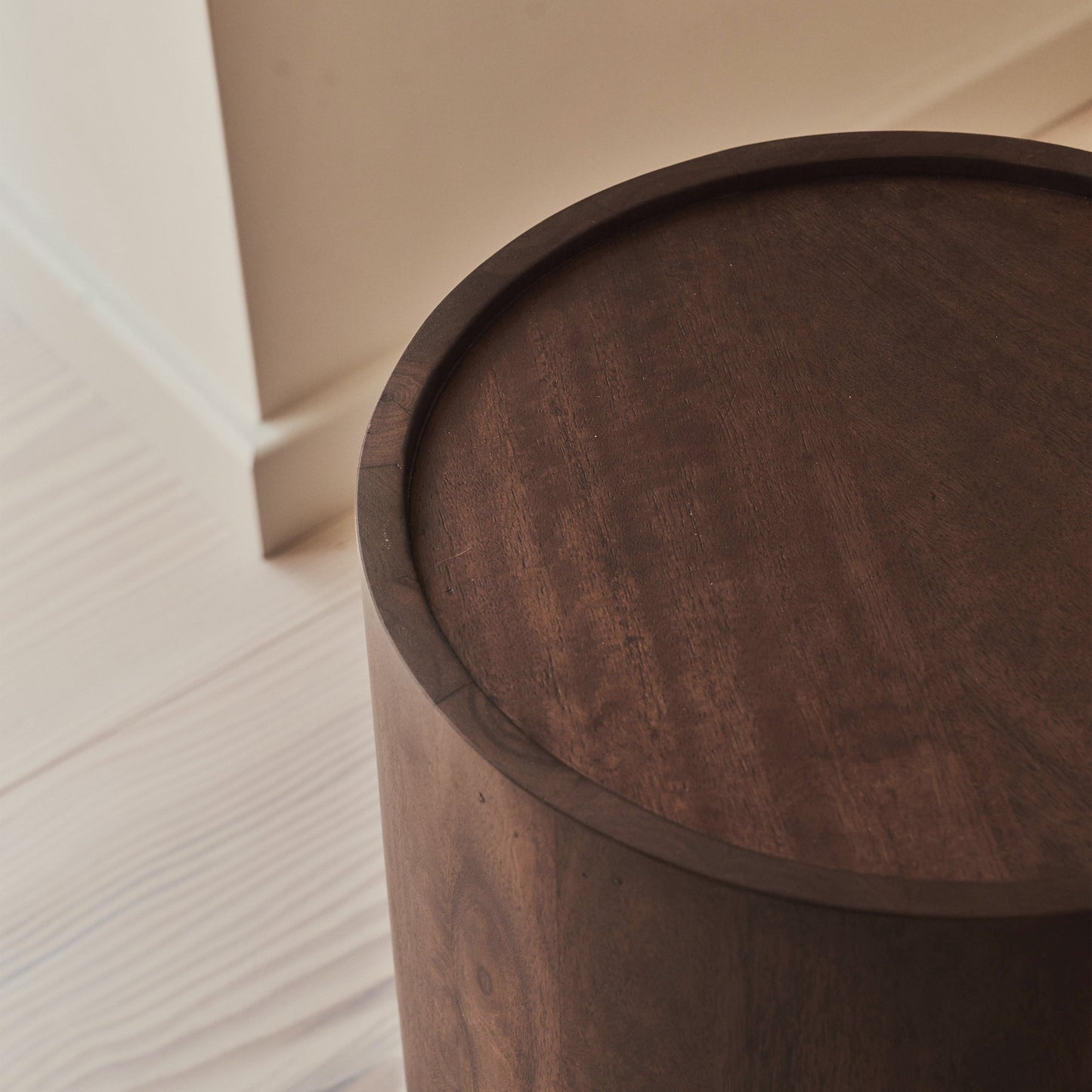 Fairmont - Table d'Appoint Ronde Premium en Bois Foncé