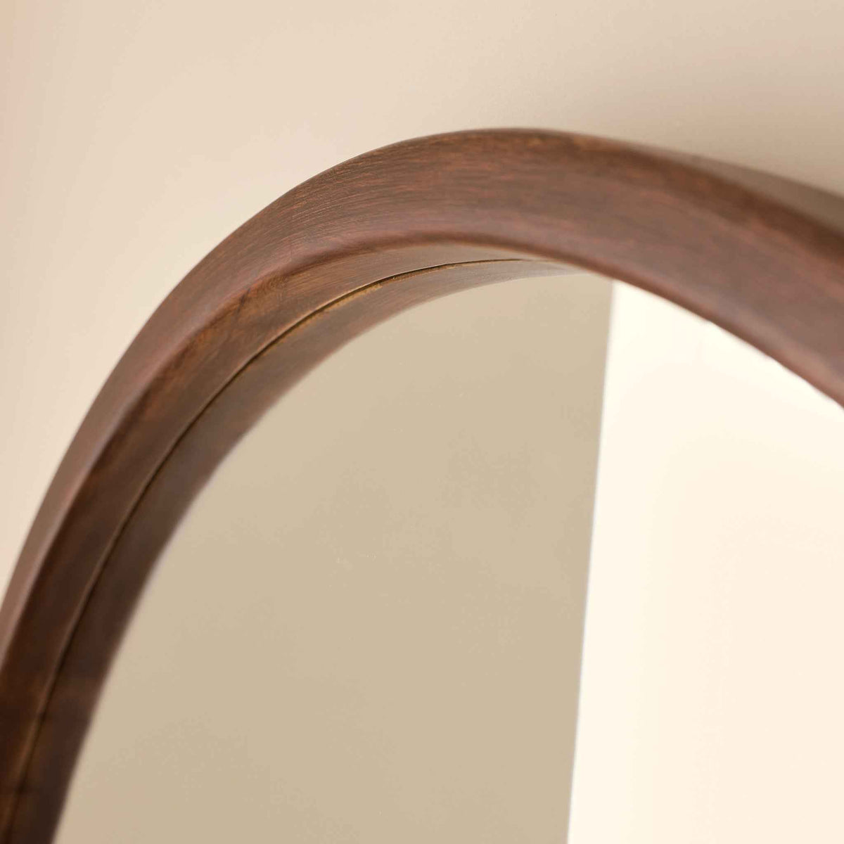 Arden - Miroir en bois foncé plein pied arche 175cm x 95cm