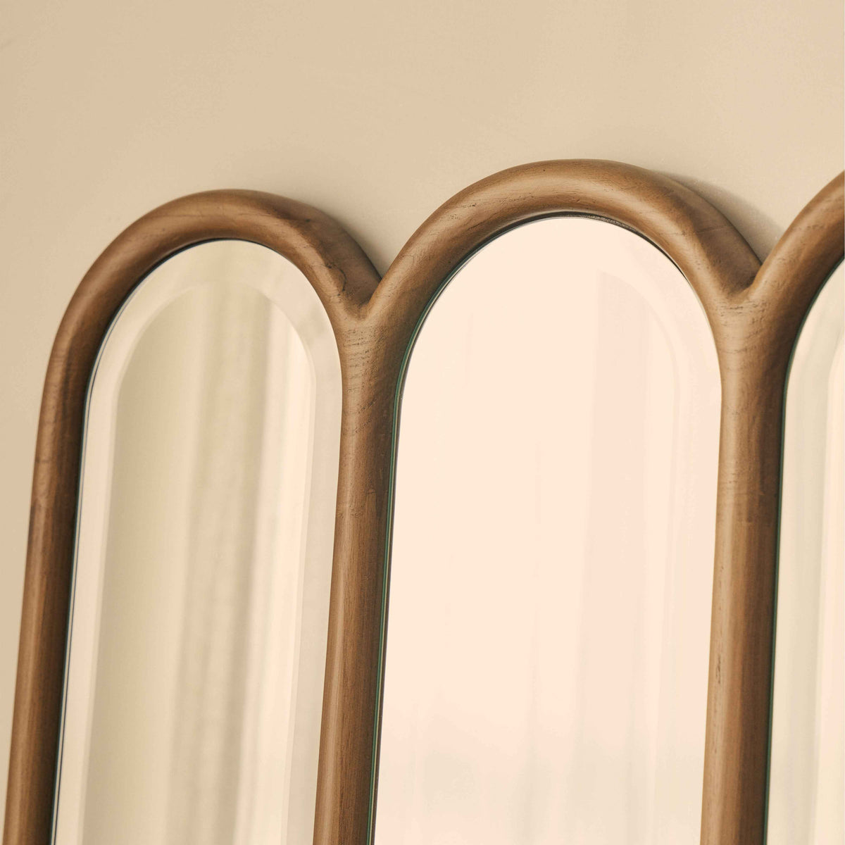 Reims - Miroir en bois plein longueur avec panneau arqué 180cm x 80cm