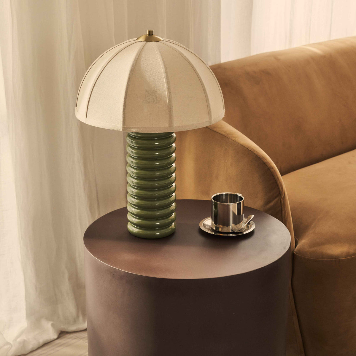 Angelo - Table d'appoint ronde minimaliste chocolat brun