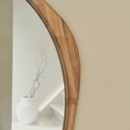 Arcurva - Grand miroir irrégulier en bois clair pleine longueur 170 cm x 85 cm