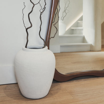 Arcurva - Grand miroir irrégulier en bois foncé pleine longueur 170cm x 85cm