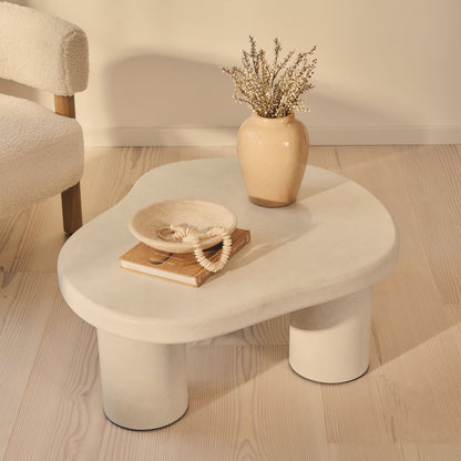 Savanna - Table basse en bois irrégulier et béton