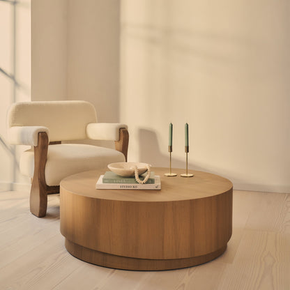 Magna - Table Basse Vague en Bois Chaud