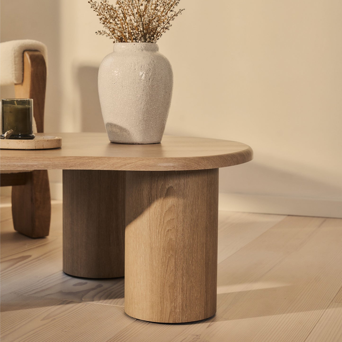 Savanna - Table basse en bois irrégulier lavé