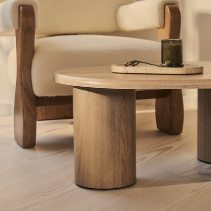 Savanna - Table basse en bois irrégulier lavé