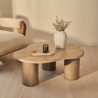 Savanna - Table basse en bois irrégulier lavé