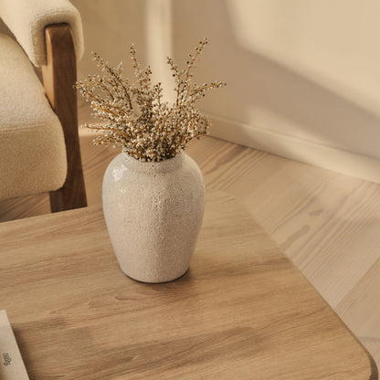 Alina - Grande table basse rectangulaire en bois vieilli