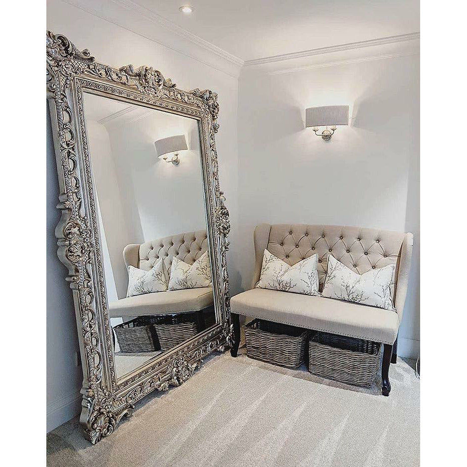 Ella Grande - Miroir sur Pied Orné Champagne 190cm x 140cm