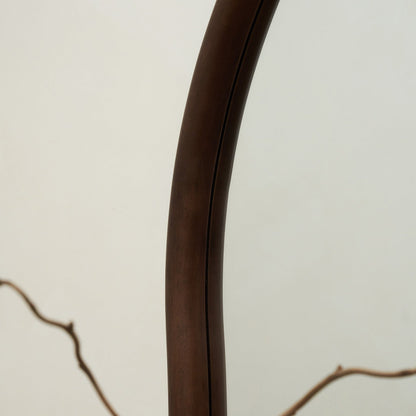 Aaliyah - Miroir irrégulier en bois foncé pleine longueur 180cm x 80cm