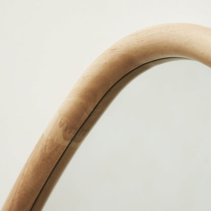 Aaliyah - Miroir irrégulier pleine longueur en bois clair 180 cm x 80 cm