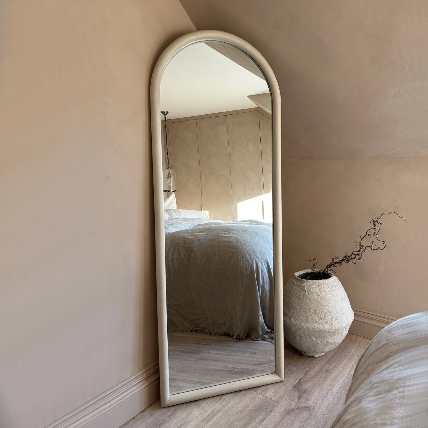 Amora - Miroir en béton grand format arche pleine longueur 172cm x 60cm