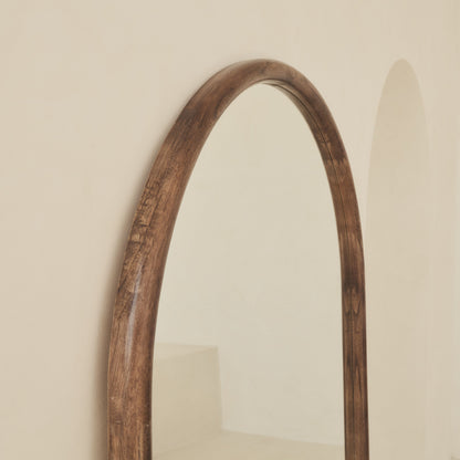 Amora - Miroir en bois chaud grand format plein pied arche 180cm x 90cm