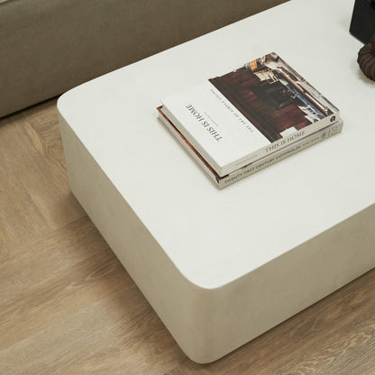 Angelo - Table basse rectangulaire minimaliste en béton grande