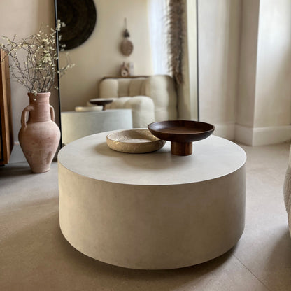 Angelo - Table Basse Ronde Minimaliste en Béton Grande