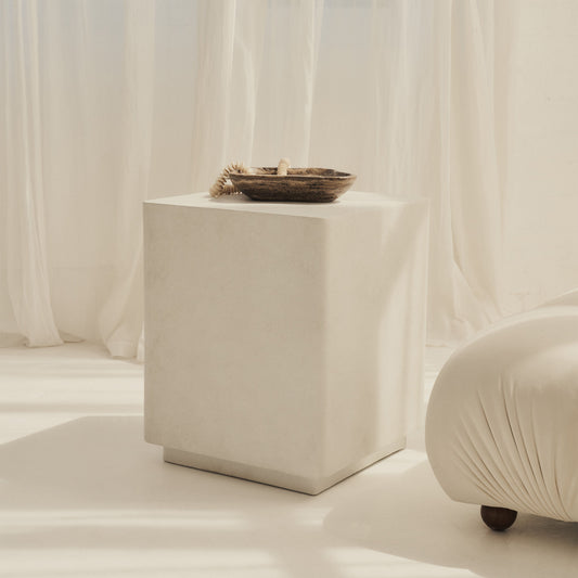 Angelo - Table d'Appoint Rectangle Minimaliste en Béton