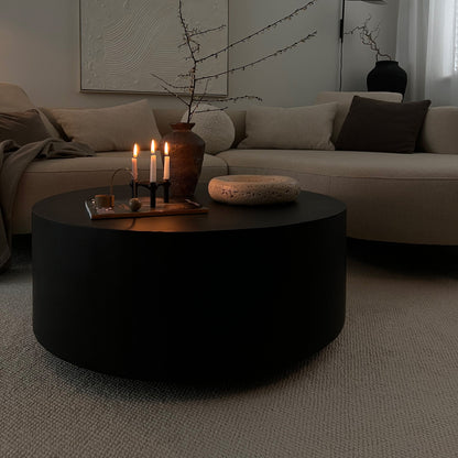 Angelo - Table Basse Ronde Minimaliste Onyx Grande