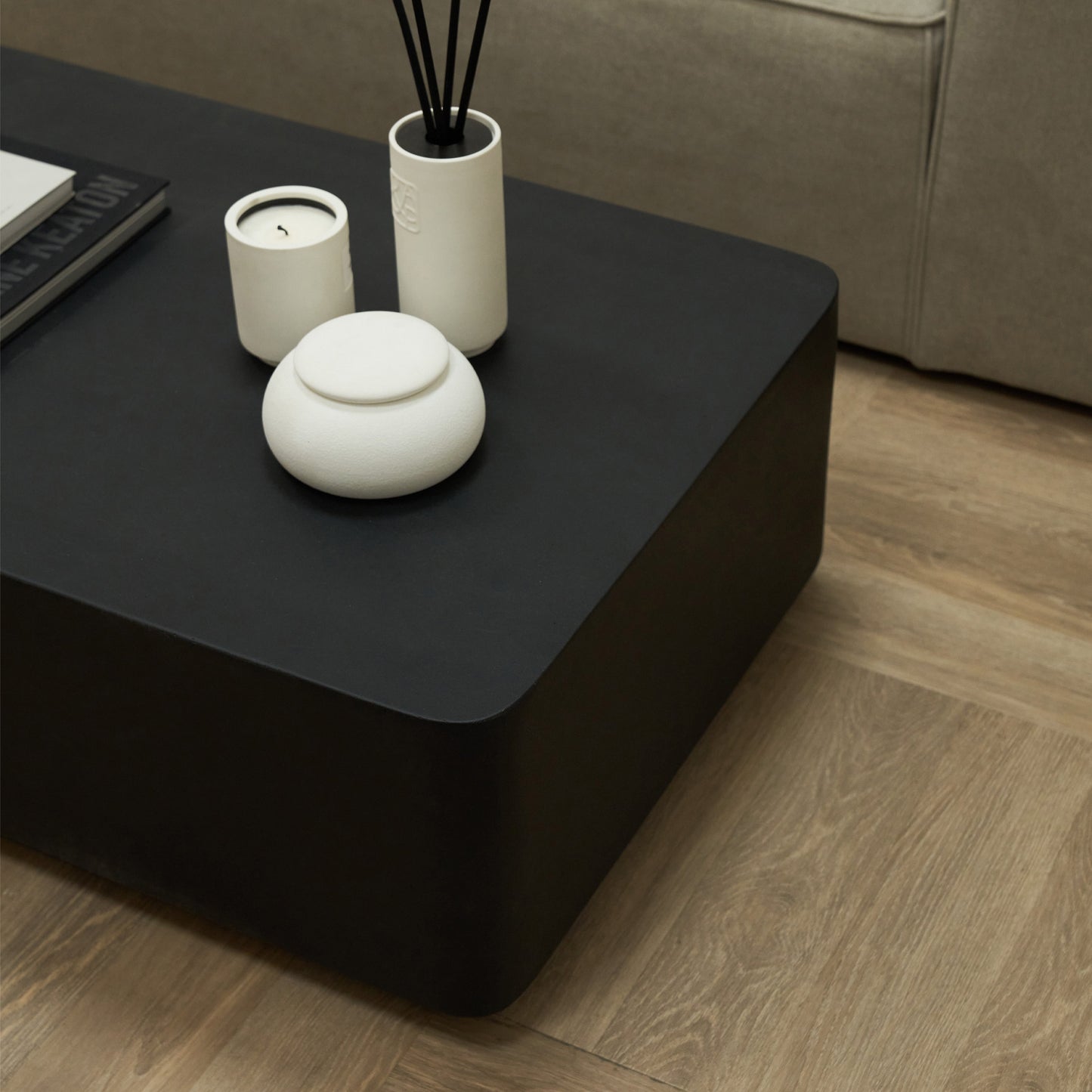 Angelo - Table Basse Rectangulaire Minimaliste Onyx Grande
