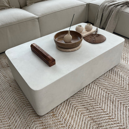 Angelo - Table basse rectangulaire minimaliste en béton grande