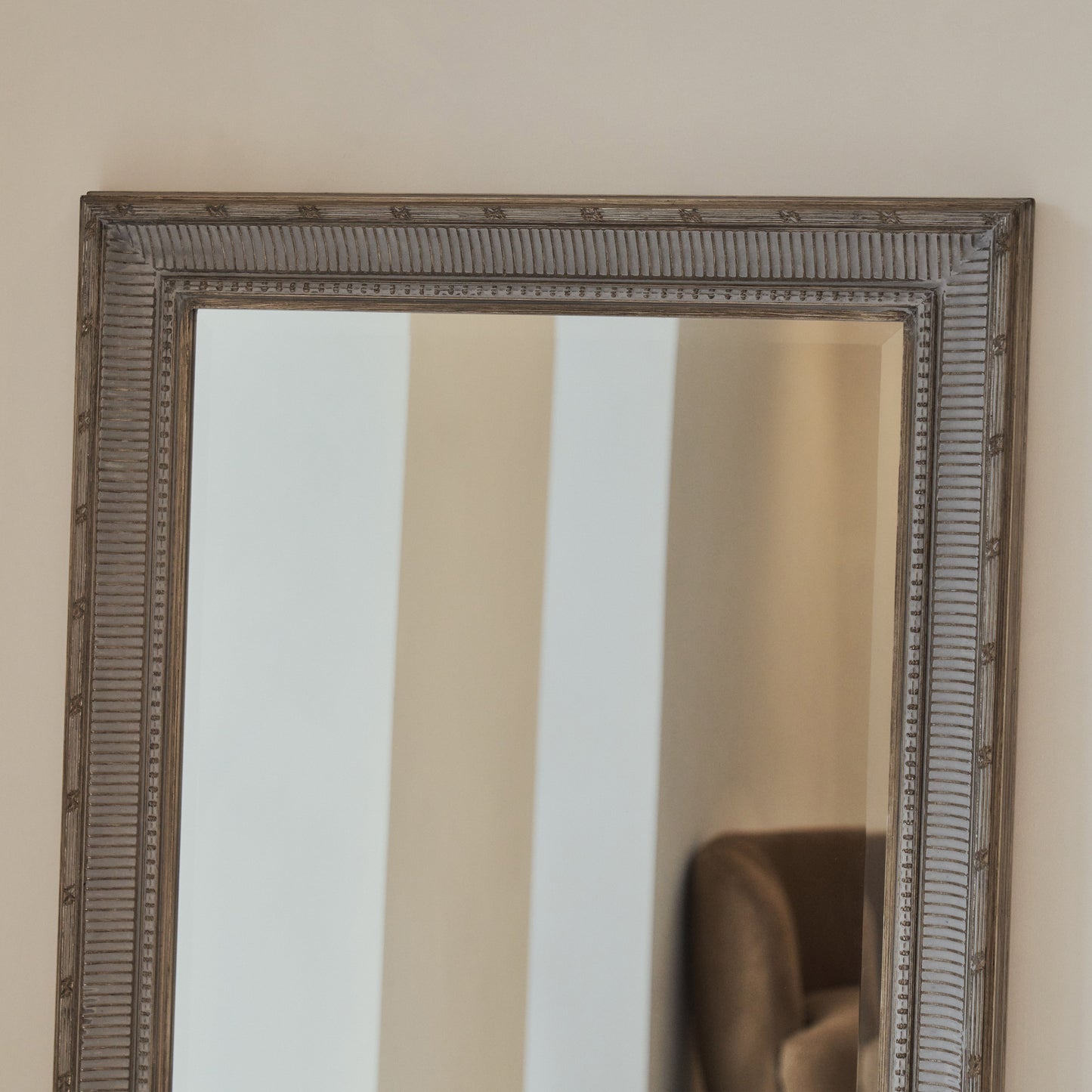 Antoine - Miroir Rectangulaire Grand Format en Bois Lavé 166 cm x 79 cm