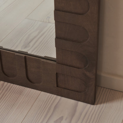 Valor - Miroir Arqué Premium Extra Large Bois Chaud 190cm x 110cm