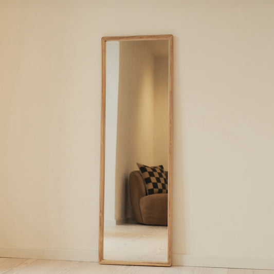 Arden - Miroir en bois clair pleine longueur 140cm x 45cm