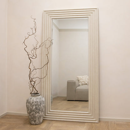 Aurora - Miroir en béton nervuré pleine longueur 180cm x 90cm