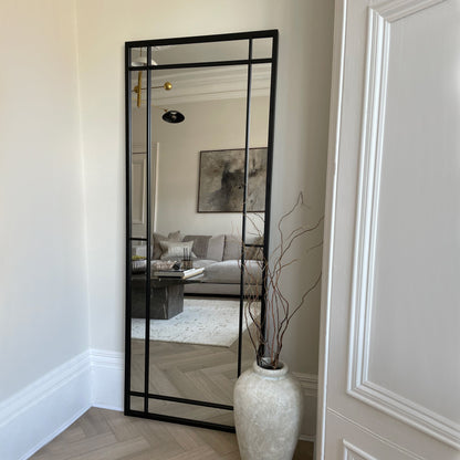 Bexley - Miroir Métallique Noir Pleine Longueur 180cm x 70cm
