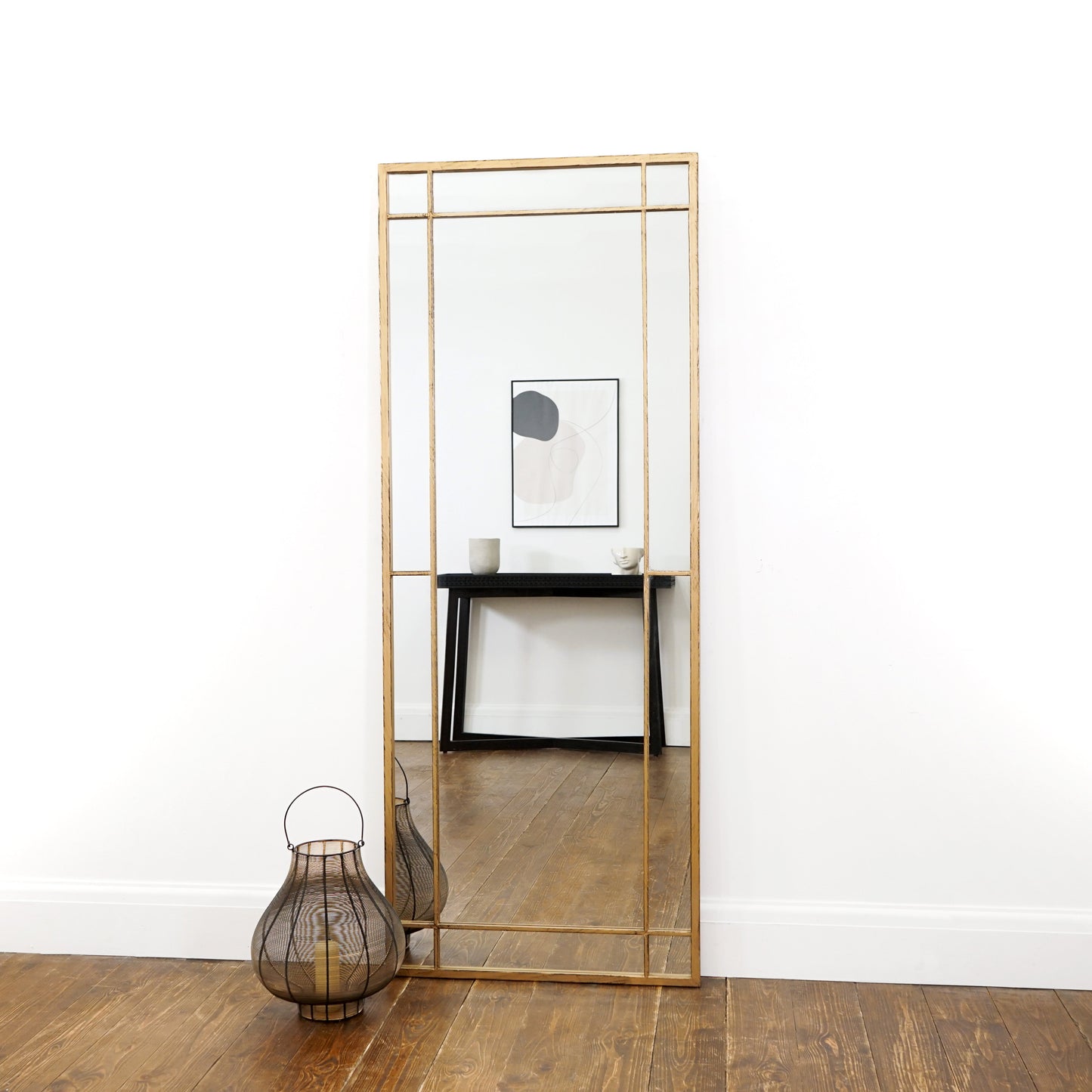 Bexley - Miroir Métallique Doré Pleine Longueur 180cm x 70cm