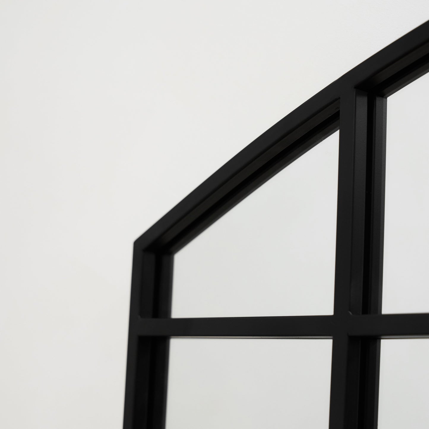 Bridgewater - Miroir industriel en métal noir arche 120cm x 80cm