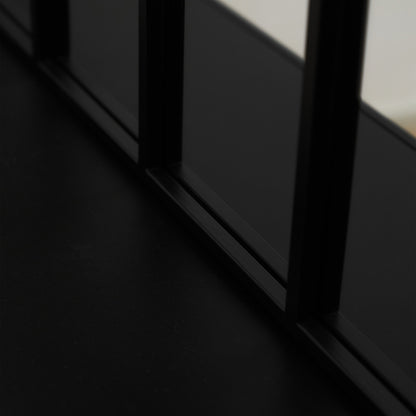 Bridgewater - Miroir industriel en métal noir arche 120cm x 80cm