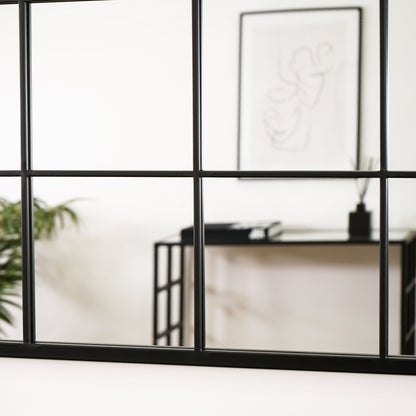 Brooklyn - Grand miroir métallique noir 140 cm x 70 cm