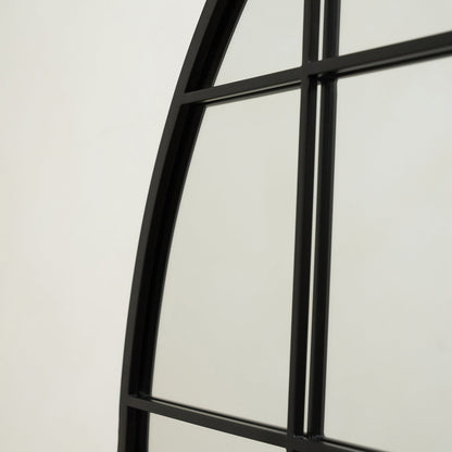Brooklyn - Miroir Métallique Arqué Noir Extra Large Pleine Longueur 200cm x 120cm