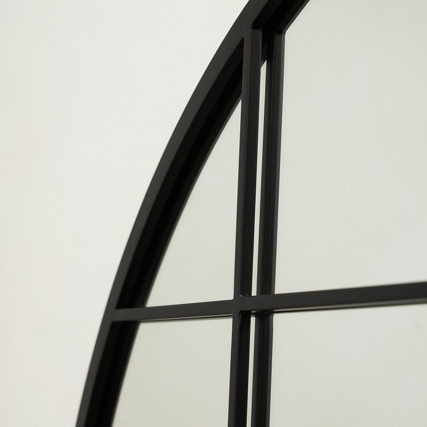 Brooklyn - Miroir Métallique Arqué Noir Extra Large Pleine Longueur 200cm x 120cm