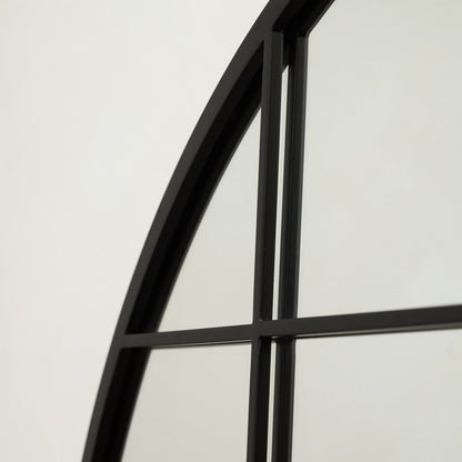 Brooklyn - Miroir Métallique Arqué Noir Extra Large Pleine Longueur 200cm x 120cm