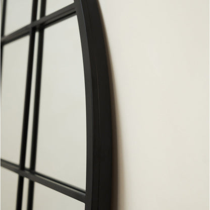 Brooklyn - Miroir Métallique Arqué Noir Extra Large Pleine Longueur 200cm x 120cm