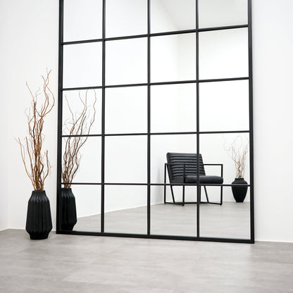 Brooklyn - Miroir Métallique Noir Extra Large Pleine Longueur 210cm x 120cm