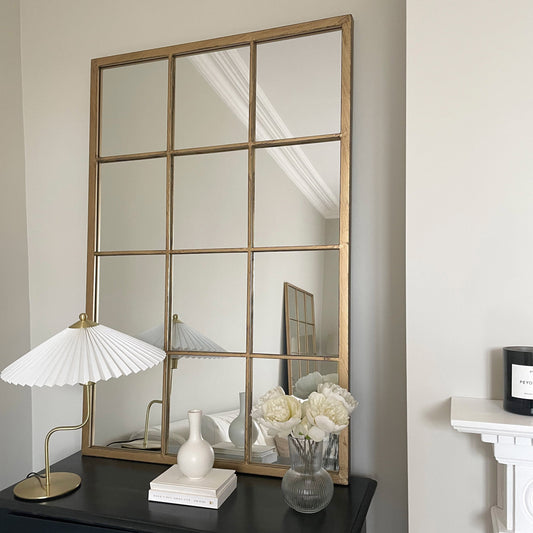 Brooklyn - Grand Miroir Métallique Doré 120cm x 80cm