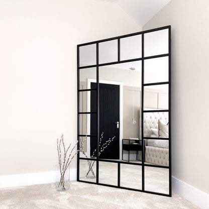 Camden - Miroir industriel noir pleine longueur 179 cm x 119 cm