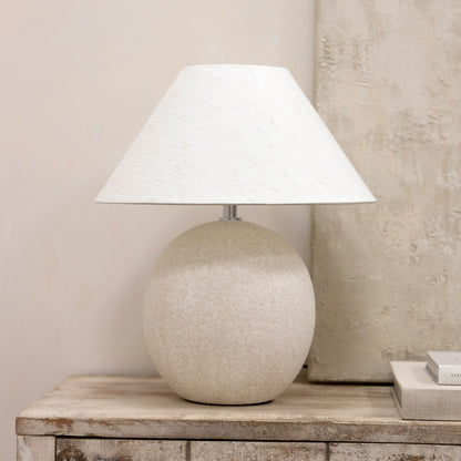 Corsica - Lampe de table avec abat-jour en céramique Stone Coolie