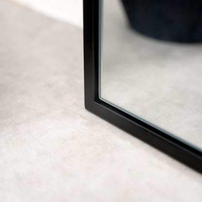Liberty - Miroir Métallique Arqué Noir Pleine Longueur 180cm x 110cm