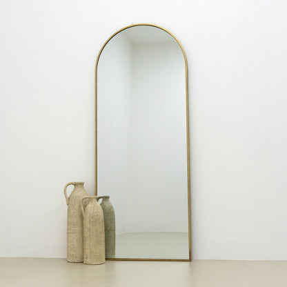 Liberty - Miroir Métallique Arqué Grand Pleine Longueur Or 160cm x 60cm