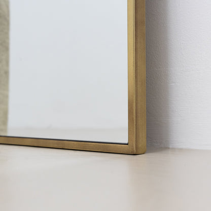 Liberty - Miroir Métallique Arqué Grand Pleine Longueur Or 160cm x 60cm