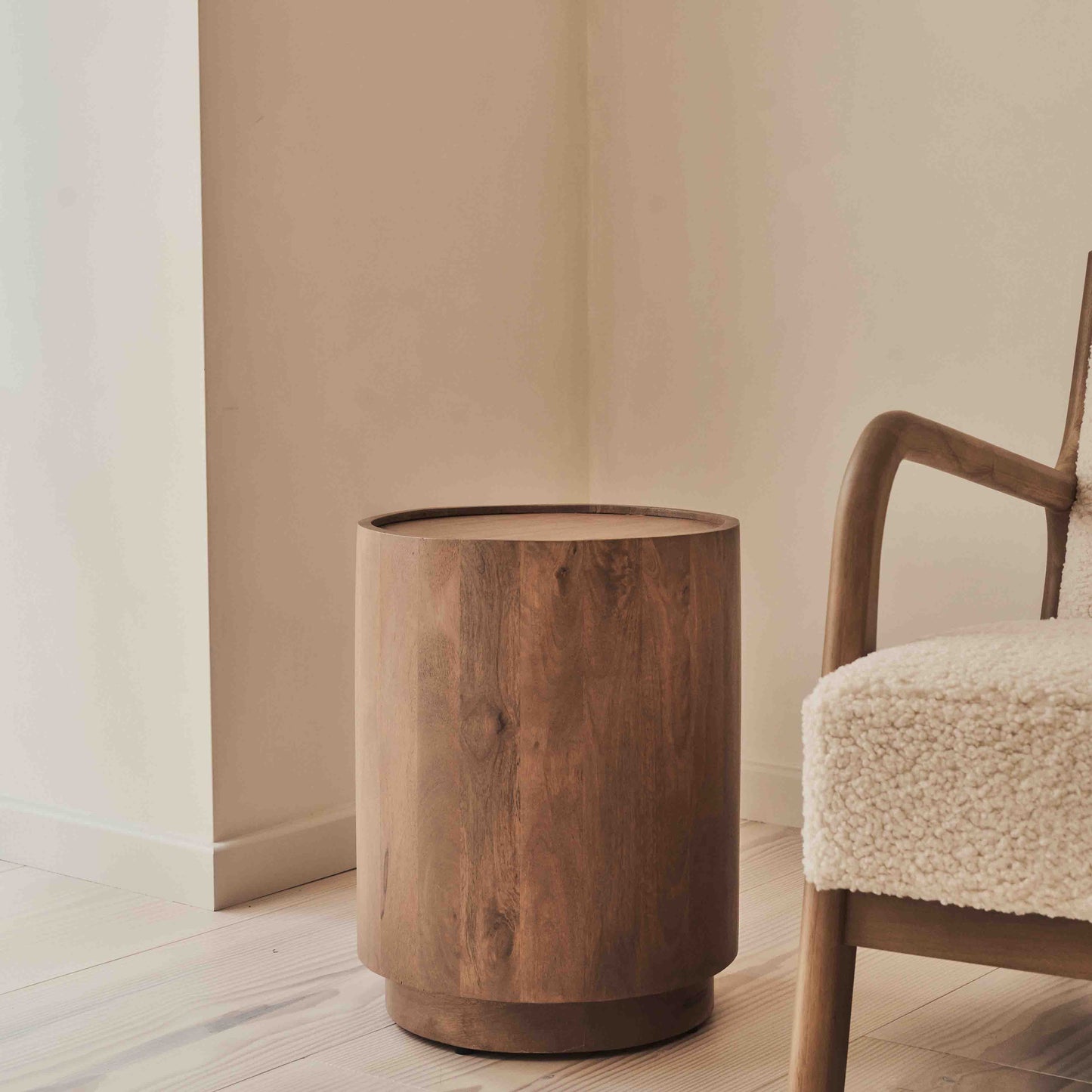 Fairmont - Table d'Appoint Ronde Premium Bois Chaleureux