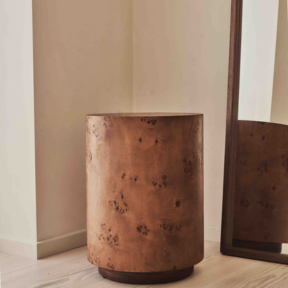 Arbour - Grande Table d'Appoint Ronde Premium en Bois de Noyer Foncé