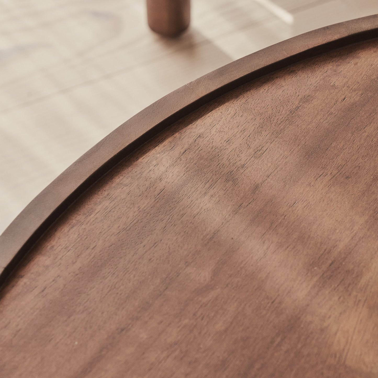 Fairmont - Table Basse Ronde Premium en Bois Foncé