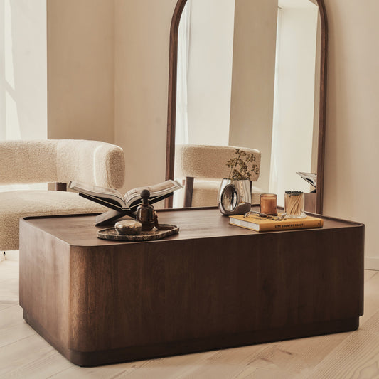 Fairmont - Table Basse Rectangulaire Premium en Bois Foncé