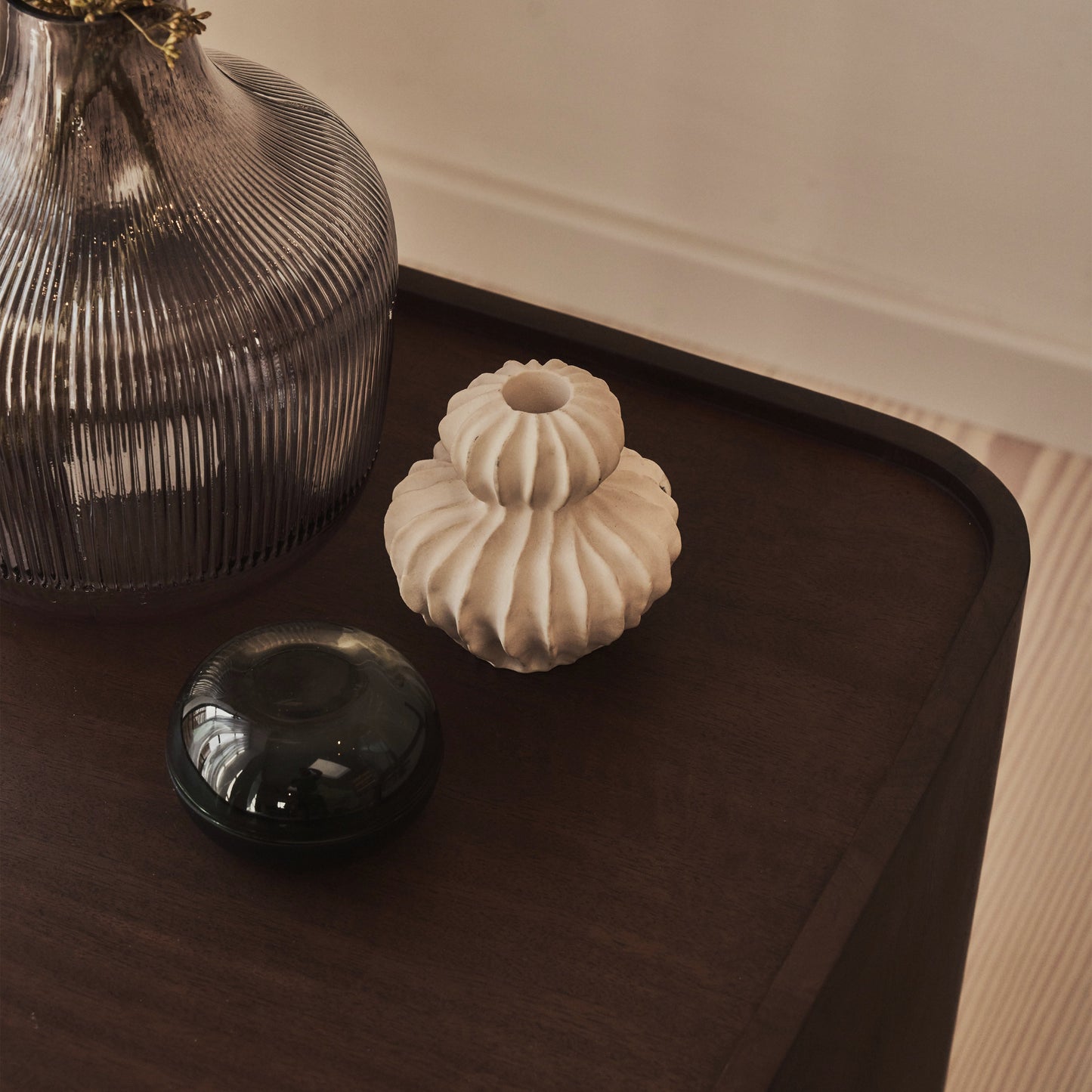 Fairmont - Table d'Appoint Carrée Premium en Bois Foncé